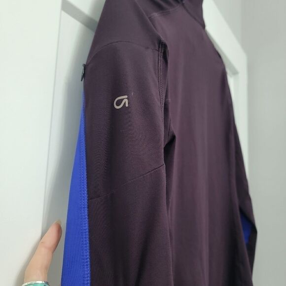 Gap GapFit 1/2 Zip Running Athletic Blue Colorblock Training Jacket Size Small - Picture 7 of 10
